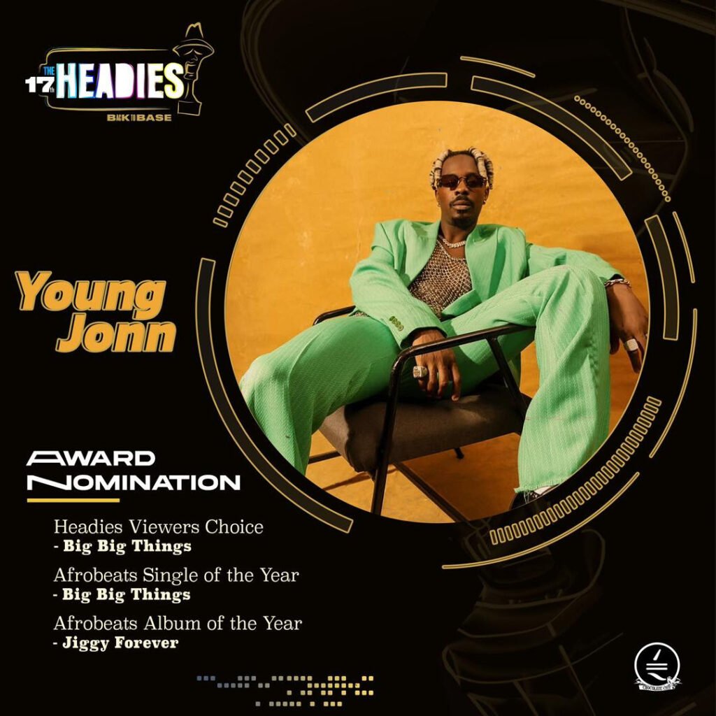 Young jonn Headies Nomination