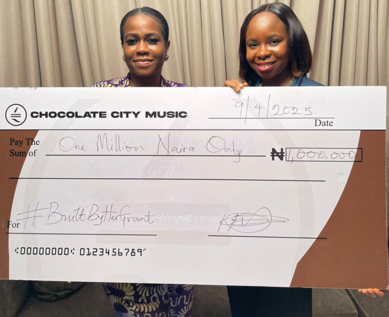 CHOCOLATE CITY AWARDS N1 MILLION "BUILT BY HER" GRANT TO THRIVEMAMACARE