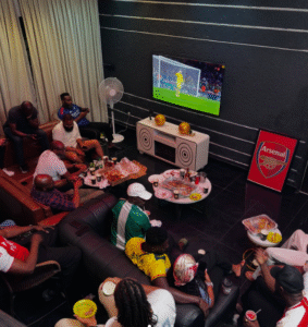 MI Abaga hosts friends for an Exclusive Viewing of the Arsenal vs Atlético Madrid Match deepening the Chivas x Arsenal Partnership